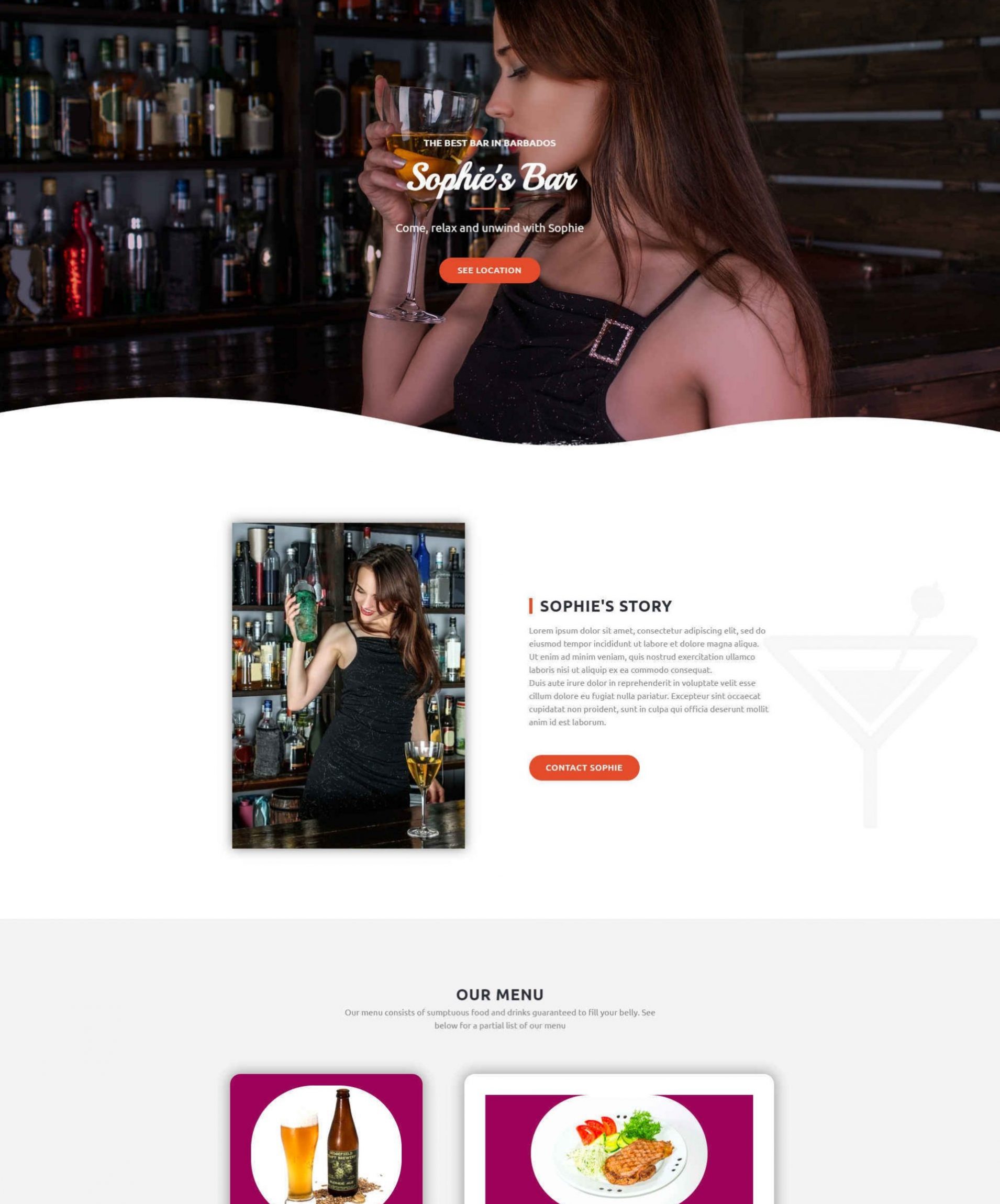 Bar & Restaurant Website